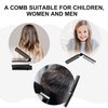 uxcell Folding Hair Comb, Portable Travel Double Headed Straightener Combs, 1 Pcs Mini Hair Cutting Brush Hairdressing Tools for Thin/Thick Curly Hair for Women and Men (Black)