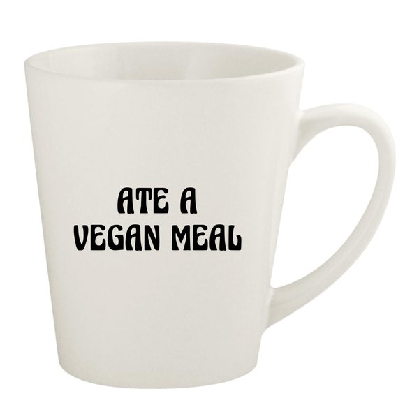 Knick Knack Gifts Ate A Vegan Meal - 12oz Ceramic Latte Coffee Mug Cup