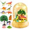 SunnyOcean Make Your Own Dinosaur Night Light, DIY Dinosaur Night Light Craft Kit, Dinosaur Gifts for Kids, Kids Crafts, Creative Gifts for Boys and Girls Ages 3-12, Kids Birthday Christmas