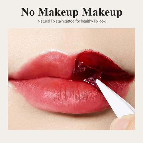 LUXAZA PRO Lip Stain Peel Off + Lip Oil Dual End, Lip Liner Stain Long Lasting Waterproof Transfer Proof - L03 RUMBA RED