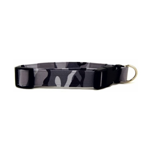 K9 Bytes Urban Camouflage Soft Adjustable Dog Collar with Quick Release Buckle Small