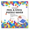 Puzzle Glue Sheets for 6 X 1000 Puzzles, 36 Puzzle Saver Sheets Peel & Stick, Puzzle Saver No Stress & No Mess, Clear Puzzle Sticker Sheets Preserve Your Puzzles with 12 Adhesive Hangers & 1 Scraper