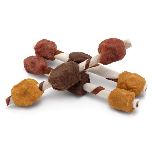 CHOMP 'EMS Five Flavor Kabobs Dog Treats - Beefhide Chewstick - High Protein Dog Chews, 15 Count