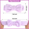 Ondder Skincare Spa Makeup Headband for Washing Face Terry Cloth Face Wash Headband Head Band for Skin Care Soft Make Up Headbands Bow Hair Band for Women Girls Spa Hair Accessories for Spa Party