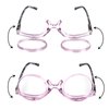 U Scinan Universal Presbyopic Glasses Folding Magnifying Reading Eyeglasses Flip-up Lens Make up Glasses +1.0~+4.0 (Purple, 3.5, x)