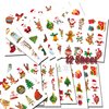 Christmas Temporary Tattoo for Kids Adult, 144 Pcs Assorted Cute Designs Stick Xmas Holiday Birthday Party Favors