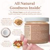 Bare Botanics Brown Sugar Body Scrub 20oz | Made in Madison, WI | All Natural Sugar Exfoliator w/Skin Loving Moisturizers | Vegan & Cruelty Free | Gift Ready Packaging w/a Cute Wooden Spoon