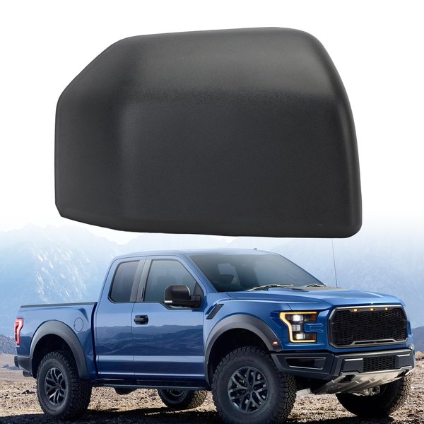 MOFOAP Replacement Right Passenger Mirror Cover Caps Compatible with Ford F150 2015 2016 2017 2018 2019 2020 (Textured Black)