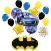 Anagram Batwheels Birthday Party Supplies 16 pc Bat Emblem Balloon Bouquet Decorations, BQ_4205