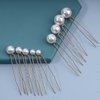 Yheakne Wedding Pearl Hair Pins Gold Pearl Hairpins Decorative Hair Pins Heapieces Decorative Bobby Pin Bridal Hair Accessories for Bride and Bridesmaid 9Pcs (Gold)
