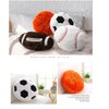 JPORSHU 2Pcs Sports Pillow Fluffy Soft Throw Pillow Toy ，Basketball Plush Sport Theme Cushion Stuffed Pillow, Sphere Pillow Toys Gift for Kids Boy Girls Children Room Decoration (Basketball)