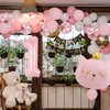 Cat Birthday Decorations, Cat Balloons, Pink 1 Balloon Number 40 inch, Cat Themed Birthday Party Decorations, One Balloons for 1st Birthday Decorations Girl