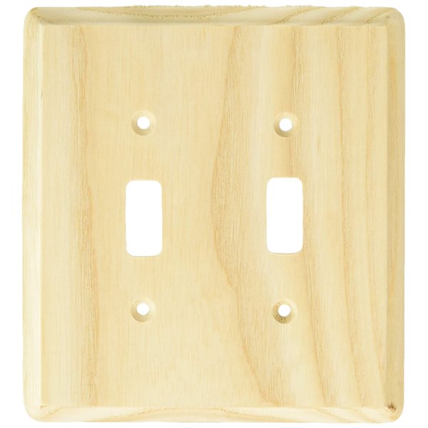 Amertac 401TT 2 Toggle Ash Wood Wallplate