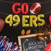 Go 49ers Foil Balloons Banner Football 2025 Party Decorations, Football Theme Go Niners Balloons Banner Touch Down Balloons Sport Game Day Party Decorations