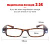 DuanMei Bright LED Readers with Lights Reading Glasses Lighted Magnifier Nighttime Reader Compact Full Frame Eyewear Clear Vision Unisex Clear Vision Lighted Eye Glasses,+3.5