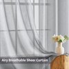 MIULEE 2 Panels Natural Linen Semi Sheer Window Curtains Elegant Solid Light Grey Drapes Grommet Top Window Voile Panels Linen Textured Panels for Bedroom Living Room (52X63 Inch)