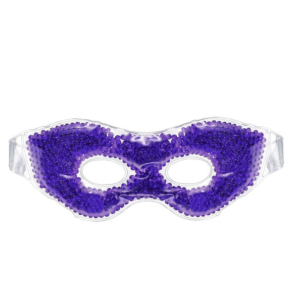 Eye See Gel Eye Mask, Purple - Cold Compress Ice Pack with Gel Beads - Microwave Safe for Heat Therapy - Great for Puffy Eyes, Dark Circles, Dry Eyes, Soothing Headaches