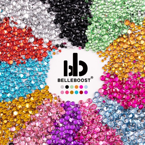Two Packs of Flatback Rhinestones 4520 Pcs Colorful Nail Art Rhinestones Flatback Crystal Colorful+AB+Transparent White Rhinestone with Picker Pencil and Tweezer For Nail Art and Decoration