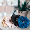 DAISYSILK 100% Mulberry Silk Hair Tie Silk Hair Scrunchies Hair Decoration Without Hair Damage Prevents Frizz 1pack, Champagne