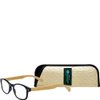 SAV Eyewear Bamboo 2550 Black Round Reading Glasses, 35 mm + 1.25