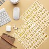 Waynoda 810 Pieces 10 Sheets Self-Adhesive Glitter Gold Silver letter stickers, Alphabet Number Stickers, Decals for Sign, Mailbox, Notebook, Window, Classroom Decor, Door, Business, Address Number (1