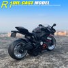 MING YING 66 Pull Back Motorcycle Model - 1:12 Scale Toy Motorcycle,Motorcycle Toy with Light and Music Gift for Children Boys and Girls (Black)