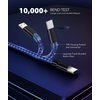 6amLifestyle PS4 Controller Charger Charging Cable, 2 Pack 10ft Extra Long Micro USB 2.0 Cable, Nylon Braided Cord, for PS4, PS4 Slim/Pro, Xbox One S/X Controller, Android Phones, Black+Blue
