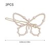 BAIWANLCH 2 Pcs Hair Clips Imitation Pearl Hair Barrettes Hollow Butterfly Hairpins for Women Girls Party Wedding Styling Decorations