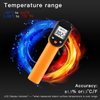 Laser Infrared Thermometer Non-Contact Digital Temperature Gun，-50°C to 400°C(-58°F to 752°F) IR Thermometer for Industrial,Kitchen Cooking,Ovens (Orange)