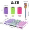 Rolybag Sanding Bands for Nail Drill Sanding Bands#80#150#240 Grits 210Pcs Color Coarse Fine Nail Sanding Bands 2Pcs Nail Drill Bits 3/32" Mandrel Bits Portable Storage Box Set