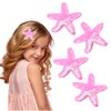 Kistreao 4Pcs Starfish Hair Clips Sequins Sea Star Hair Pins Glitter Hair Barrettes Mermaid Hair Accessories for Women Girls Birthday Wedding Celebration Party Supplies(Pink)