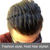 Loucent 3 Pack Metal Hair Band for Men Headband Women Hair Bands Men Unisex Black Wavy Spring Outdoor Sports Headbands for Men's Hair Band Hoop Clips Women Accessories Simple Elastic Non Slip Head Ban