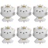 Cartoon Pet Themed Kitten Cat Balloons White Cat Aluminum Balloons Kids Party Supplies Birthday Decoration Baby Showers, 6 Pack 27'' Animal Kitty Cat Helium Mylar Foil Balloons