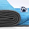 Youphoria Yoga Microfiber Towel Non-Slip Yoga Mat Towel - Hot Yoga Towel for Sweat & Grip... (Blue Towel/Gray Stitching)