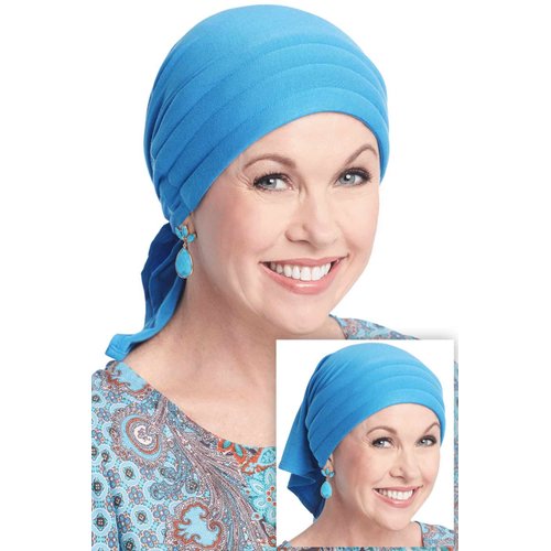 Cardani Instant Tie Pre-Tied Head Scarf in Luxury Bamboo Luxury Bamboo - Charcoal