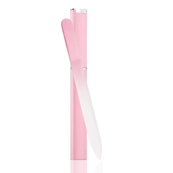Generic Glass Nail Filer with Case, Pink