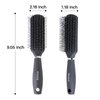 RHOS Hair Brush for Men - Detangler Hair Brush for Styling/Massage - Nylon Bristles for Wet & Dry Hair, Bangs, Thin, Short Hair - Gray