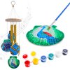ZALIAFEI Kids Seashell Painting Wind Chimes Kit, Arts and Crafts Gifts for Boys and Girls, Creativity Craft Activities Kits for Kids Age 6, 7, 8, 9, 10, 11, 12