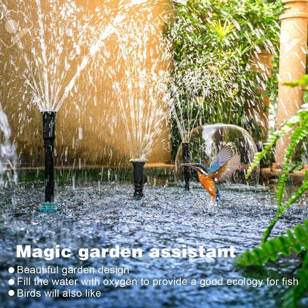 Saim Fountain Nozzle Head Set for Water Garden Pumps Set-8 Pieces Nozzle Case, Small