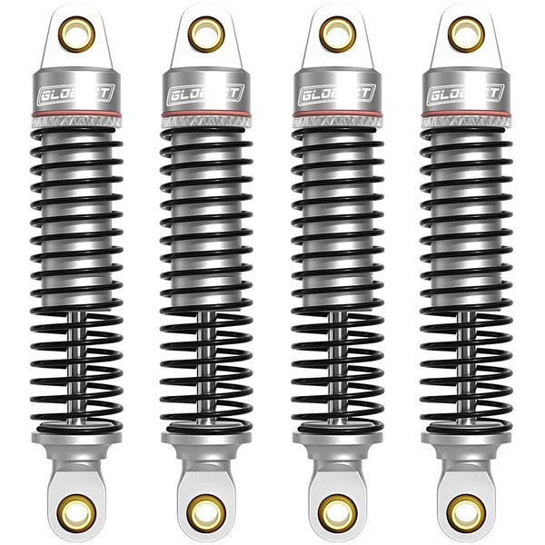 GLOBACT 52mm Aluminum Front & Rear Shocks Adjustable Shock for 1/18 TRX4M Upgrade Parts (4PCS Titanium)