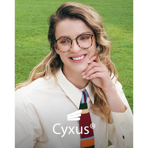 Cyxus Blue Light Glasses for Women, Blue Light Blocking Eyeglasses for Women, Round Computer Eyewear Anti Eye Strain Glasses