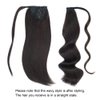 ABH AMAZINGBEAUTY HAIR Ponytail Real Human Hair Extension for Women Wrap in Remy Human Hair Extensions Pony Tail Wrap in Hair 80 Gram Off Black 1B# 16 Inch
