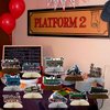 12 PCS Train Honeycomb Centerpieces for Table Decor, Retro Train Table Decorations Table Toppers for Train Party Decorations Train Birthday Party Supplies