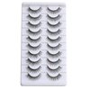SUNWELL False Eyelashes 10mm Mink Lashes Natural Look Cat Eye Lashes Strips 3D Faux Mink Lashes Soft Reusable Light Volume Fake Lashes 10 Pairs Pack