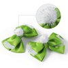 2PC Green Fairy Hair Bow Clips for Girls Women 4 Inch Toddler Princess Costume Dress Up Accessories for Tinkerbell
