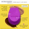 EcoTools Bioblender Makeup Sponge, Compostable Makeup Blending Sponge, Eco-Friendly, For Liquid & Cream Foundation, Base Makeup Coverage, Cruelty Free, Latex Free & Vegan, Purple, 1 Count