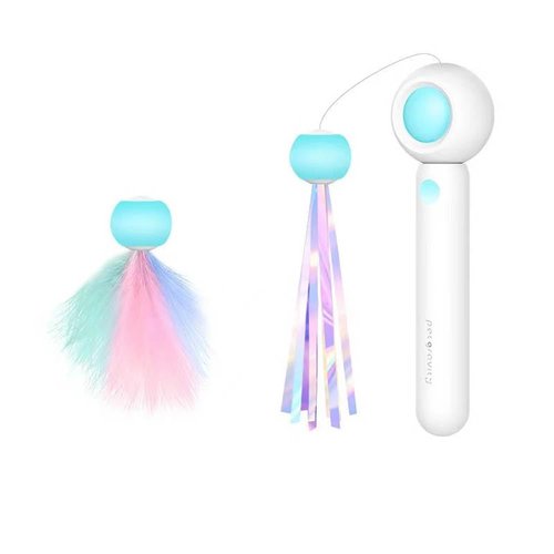 EFYUE Cat Wand Toy Interactive Cat Toy Funny Cat Toys Retractable Cat-teasing Stick Cat Wand Toys for Indoor Cats Cat Toys Cat Toy Indoor Cats Cat Teaser Cat String Toy (blue)