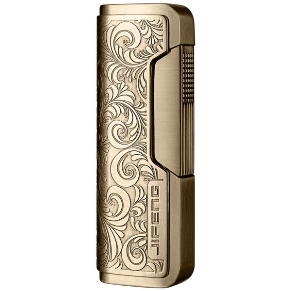 W.SWAN Cigar Lighter Bronze Carving Single Jet Flame Windproof Butane Refillable Gas Torch Lighters