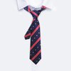 Barry.Wang America Flag Self Ties for Boys Adjustable Blue and Red Star Stripe Handkerchief Neckties Formal School Uniform