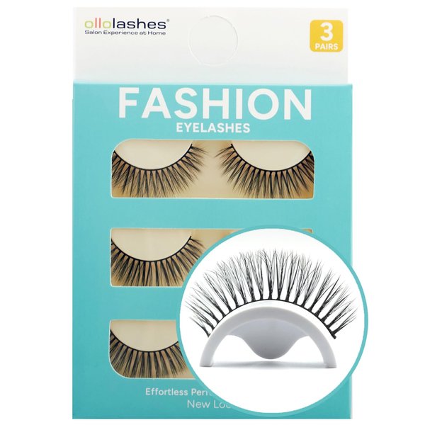 3-Pair Natural Lashes Set - Lightweight, Reusable, Easy-to-Apply Fake Lashes for Daily Wear & Effortless Glamour (L03)